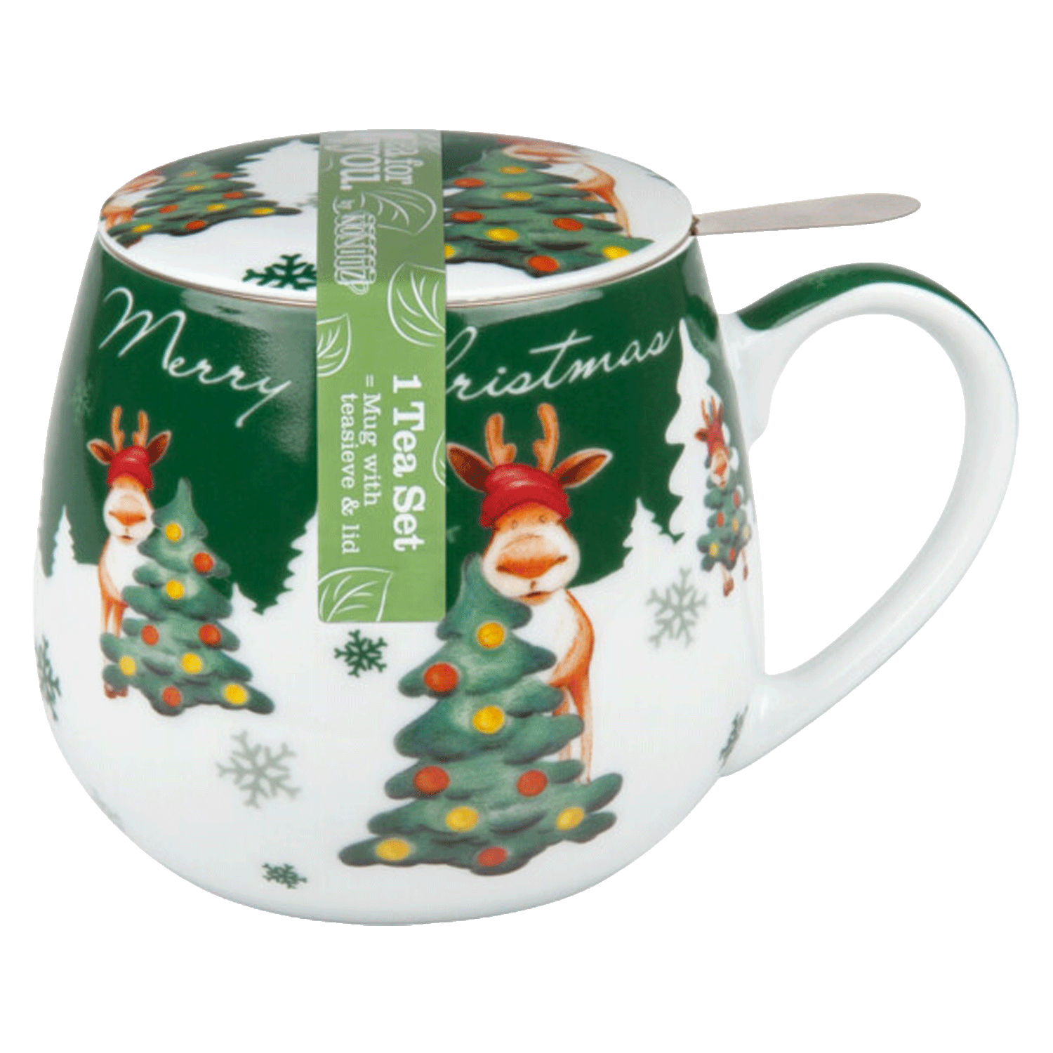 Koenitz Weihnachtsbecher Rentier im Wald