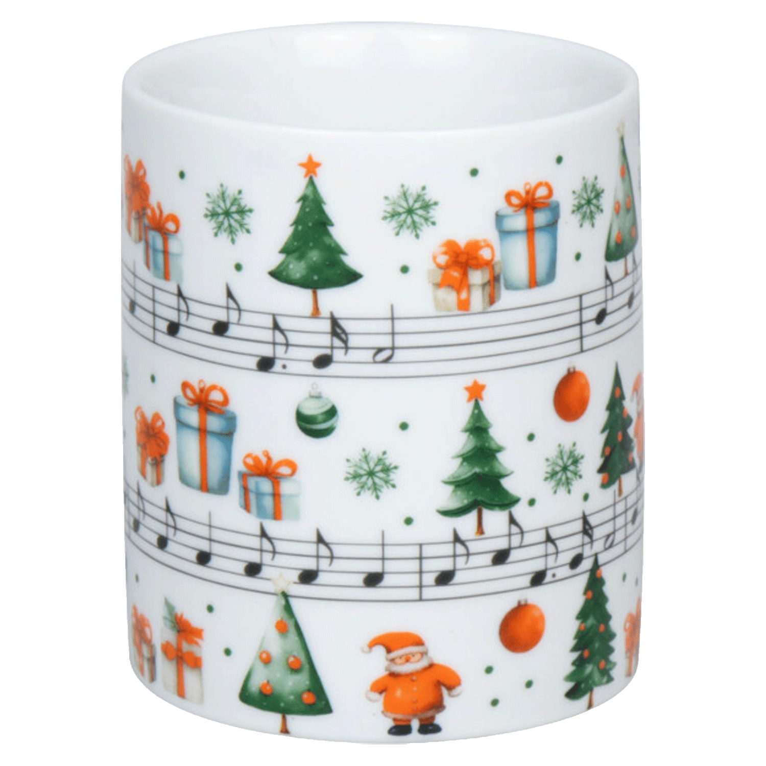 Koenitz Porzellan Weihnachtsbecher Jingle Bells vorn